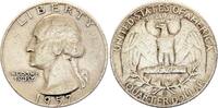 USA  1/4 Dollar Washington - 1957 - D Denver - Silver VF