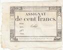 France 100 francs 100 Francs - 18 Nivose An III - (07.01.1795) - Sign. Lenoir - Serial 1879 -