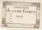 France  100 Francs - 18 Nivose An III - (07.01.1795) - Sign. Vorgier - Serial 729 VF