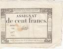 France 100 francs 100 Francs - 18 Nivose An III - (07.01.1795) - Sign. Lassia - Serial 729 -