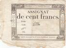 France  100 Francs - 18 Nivose An III - (07.01.1795) - Sign. Saxy - Serial 1350 VF