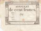 France  100 Francs - 18 Nivose An III - (07.01.1795) - Sign. Haze - Serial 1334 VF