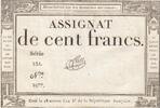 France  100 Francs - 18 Nivose An III - (07.01.1795) - Sign. Tuet - Serial 532 VF