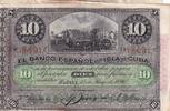 Cuba 10 pesos 10 Pesos - Harvesting sugar cane Overprint PLATA - 1896 -