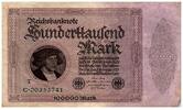 Germany 100000 mark 100000 Mark Gisze - 1923 - Serial T - C.00 -