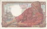 France 1949 20 Francs fisherman - 10-03-1949 - Serial E.216 XF+