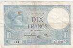 France 10 francs 10 Francs Minerva - 07-09-1939 - Serial Y.71225 -