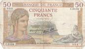 France 1938 50 Francs Ceres - 28-04-1938 - Serial C.8134 FF+