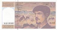 France  20 Francs Debussy - 1997 - Serial B.055 XF+
