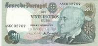 Portugal 20 escudos 20 Escudos - Gago Coutinho - 04-10-1978 - Serial ASK -