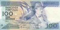 Portugal 100 escudos 100 Cem Escudos - Fernando Pessoa - 16-10-1986 - Various serial -