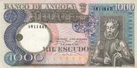 Angola 1973 1000 Escudos - L. de Camoes - Waterfalls - 10-06-1973 - Serial AW VF+