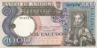 Angola 1973 1000 Escudos - L. de Camoes - Waterfalls - 10-06-1973 - Serial Z0 VF+