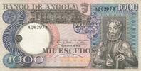 Angola 1973 1000 Escudos - L. de Camoes - Waterfalls - 10-06-1973 - Serial AQ VF+
