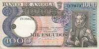 Angola 1973 1000 Escudos - L. de Camoes - Waterfalls - 10-06-1973 - Serial ZV VF+