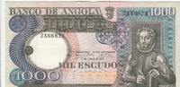 Angola 1973 1000 Escudos - L. de Camoes - Waterfalls - 10-06-1973 - Serial ZX VF+