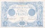 France 1916 5 Francs - Blue - 16-05-1916 - Serial N.11864 XF