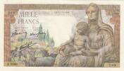 France 1943 1000 Francs - Demeter - 29-04-1943 - Serial E.5060 UNC