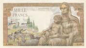 France 1943 1000 Francs - Demeter - 18-11-1943 - Serial P.9994 UNC