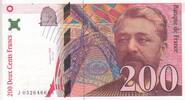 France  200 Francs - Gustave Eiffel - Tour Eiffel - 1996 - Serial J.052 UNC