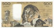 France 1971 500 Francs - Pascal - 02-12-1971 - Serial Q.27 XF