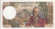 France 10 francs 10 Francs - Voltaire - 02-12-1965 - Serial U.210 -