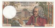 France 1965 10 Francs - Voltaire - 02-12-1965 - Serial V.210 AU