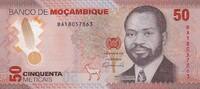 Mozambique 20 meticais 2024 50 Meticais - S. M. Machel - Deer - Polymer - 16-06-2024 - Serial BA UNC