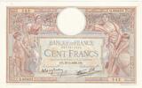 France 100 francs 100 Francs - Luc Olivier Merson - 19-05-1939 - Serial Q.66825 -