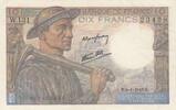 France 10 francs 10 Francs - Minor - 09-01-1947 - Serial W.131 -