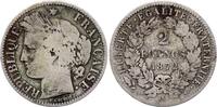 France  2 Francs Ceres - 1872 K Bordeaux Silver VG+