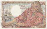 France 1943 20 Francs - Fisher - 07-10-1943 - Serial Q.105 UNC