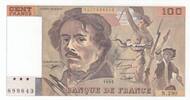 France  100 Francs - Delacroix - 1995 - Serial N.290 UNC