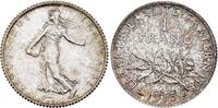 France  1 Franc - Semeuse - 1915 - Silver XF