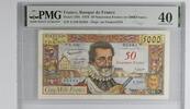 France 50 nf sur 5000 francs 50 NF on 5000 Francs - Henri IV - 05-03-1959 - Serial S.100 - PMG 40 -