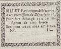 France  2 Sols et Demi - Herault - Billet Patriotique de Pezenas - 1792 - not issued VF