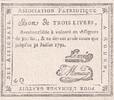 France 1792 3 Livres - Seine-inférieure - Rouen - Patriotic association - 31-07-1792 AU