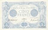 France 1916 5 Francs - Blue - 28-08-1916 - Serial D.13581 AU