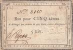 5 livres 1793 Frankreich 5 Livres - Siège de Lyon - 31-08-1793 - number 8110 III / SS