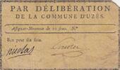 France  10 Sous - Gard - Commune de Uzès - 1791 FF