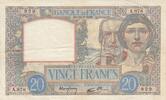 20 francs 1940 Frankreich 20 Francs - Science and Labour - 22-08-1940 - Serial A.878 III / SS