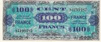 France  100 Francs - Allied Military Currency - 1944 - Serial 8 XF