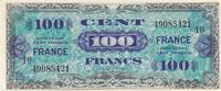 100 francs 1944 Frankreich 100 Francs - Allied Military Currency - 1944 - Serial 10 II / VZ