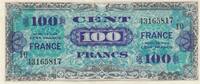 100 francs 1944 Frankreich 100 Francs - Allied Military Currency - 1944 - Serial 10 II / VZ