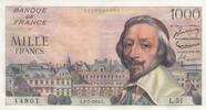 France 1954 1000 Francs - Richelieu - 01-07-1954 - Serial L.51 AU