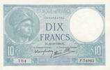 France 1939 10 Francs - Minerva - 19-10-1939 - Serial P.74963 UNC