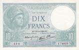 France 1939 10 Francs - Minerva - 19-10-1939 - Serial Série Y.74829 XF+