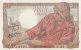 France 1944 20 Francs - Fisherman - 17-05-1944- Serial P.127 XF+