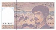 France  20 Francs - Debussy - 1997 - Serial G.059 UNC
