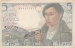 France 1943 5 Francs - Shepherd - 23-12-1943 - Serial T.120 VF+